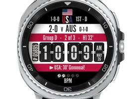 Tampilan Jam Facer Kick It Ubah Smartwatch Jadi Papan Skor Piala Dunia