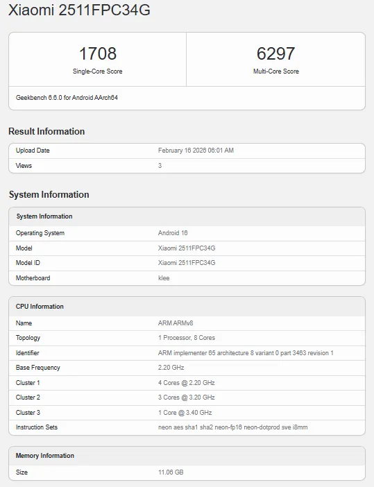 Analisis Poco X8 Pro Geekbench listing: Bocoran Spesifikasi dan Skor (Photo: Redmi, Poco)